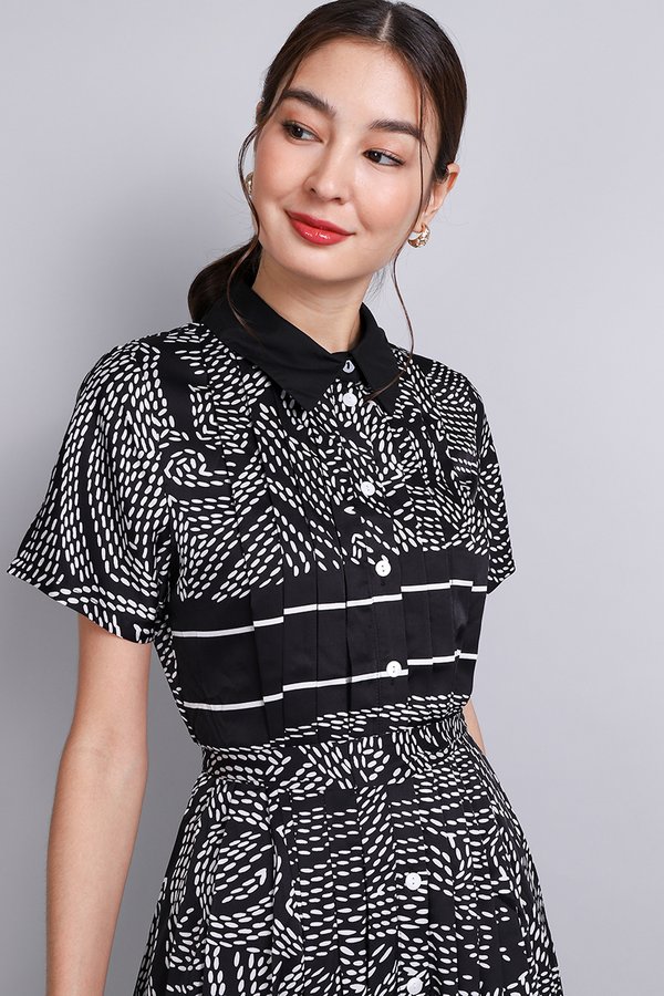 Mont Blanc Dress In Black Prints