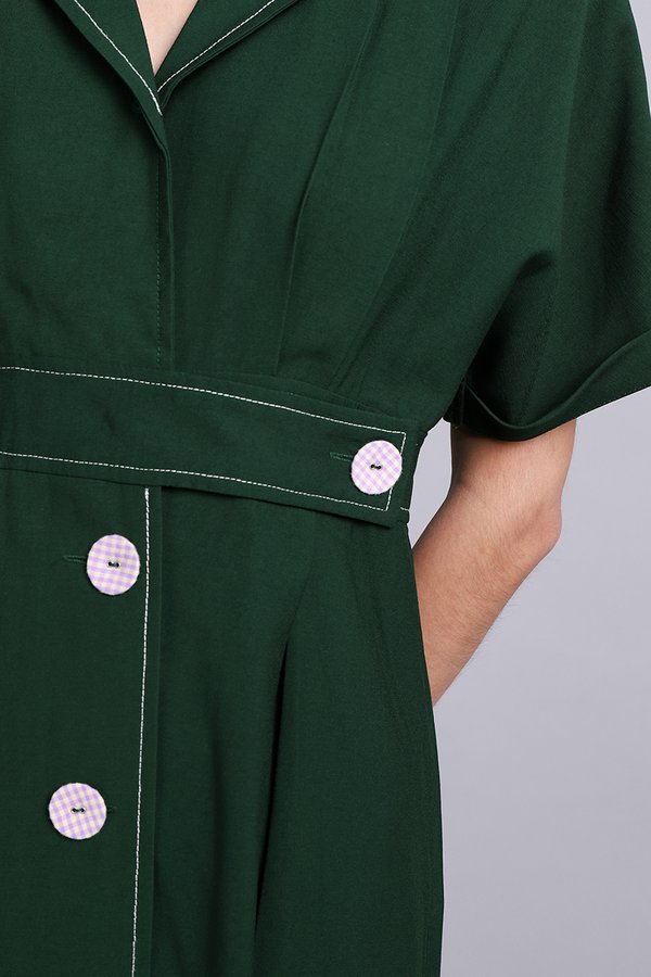 Nana Dress In Forest Green