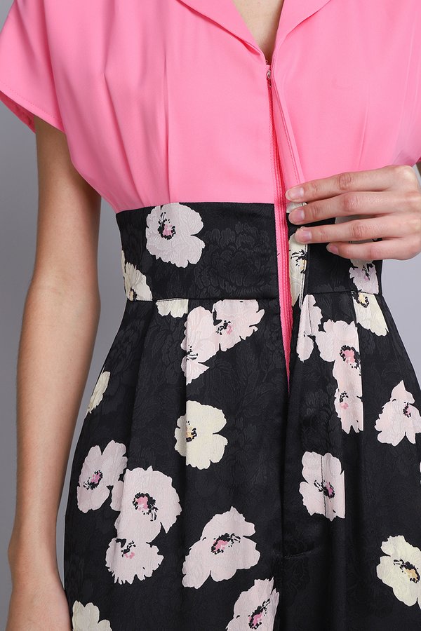 Papillon Romper In Pink Prints