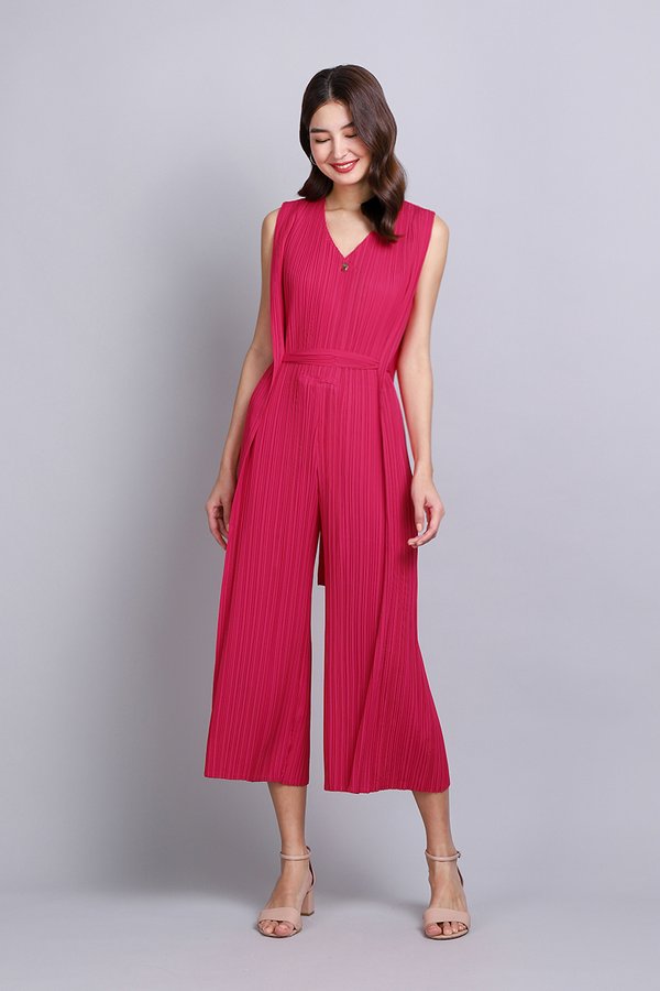 Ella Romper In Hot Pink