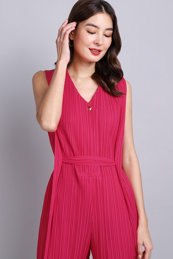 Ella Romper In Hot Pink