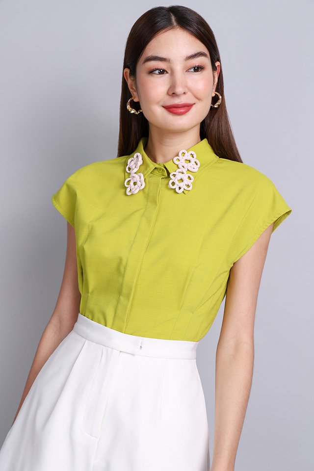 Blossom Top In Lime