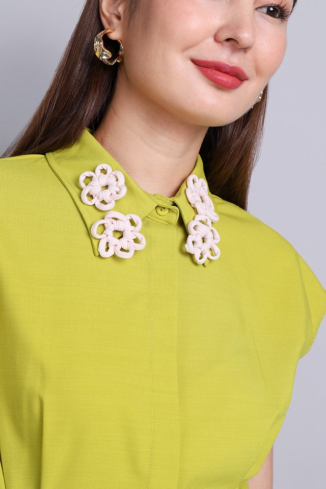 Blossom Top In Lime