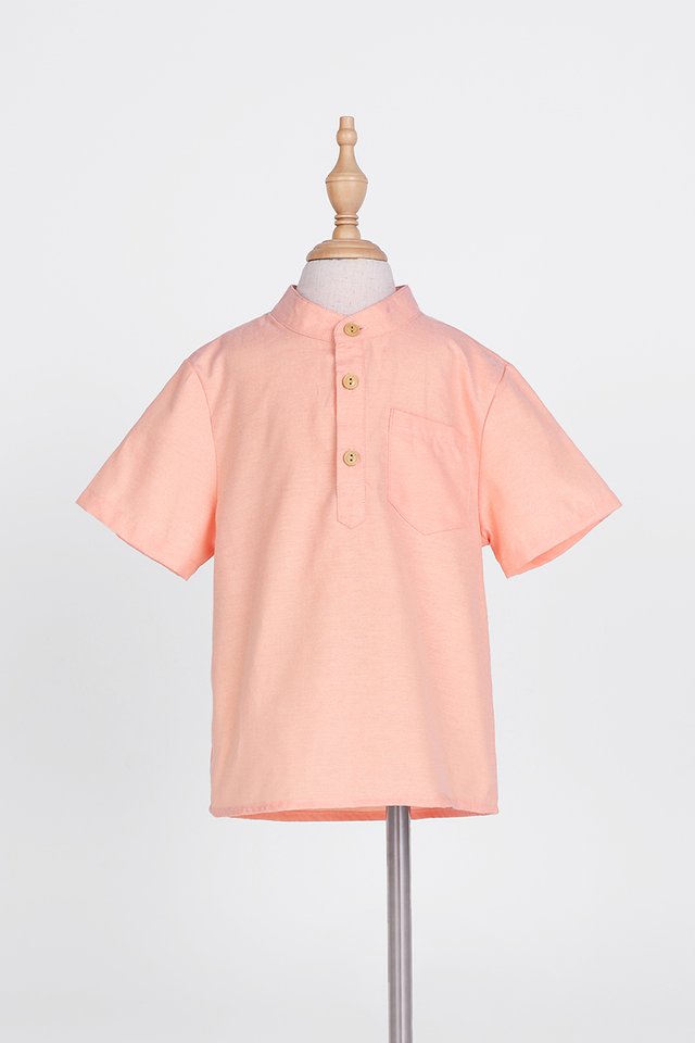 Connor Boy Shirt In Tangerine
