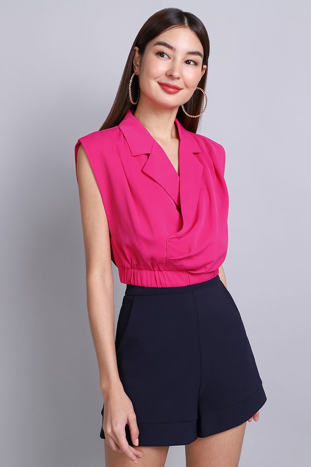Charlize Top In Hot Pink