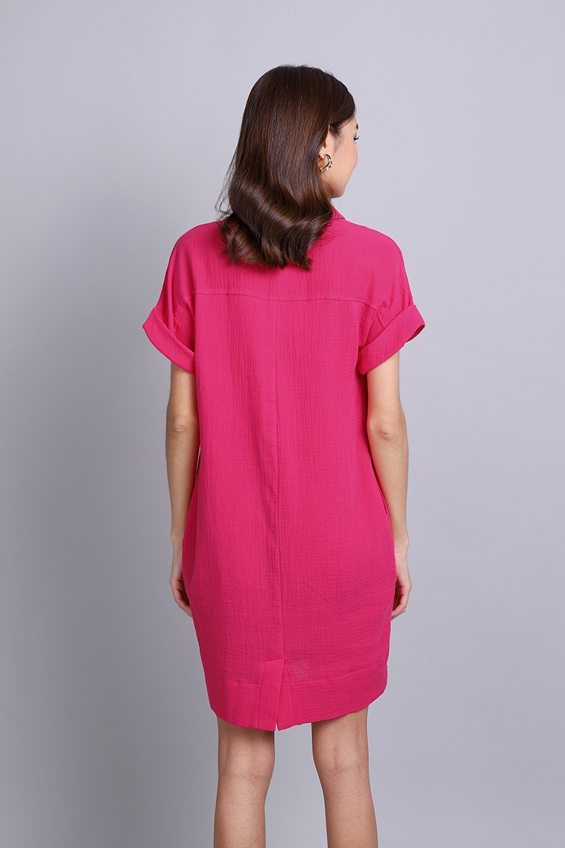 Angelina Dress In Hot Pink | LilyPirates