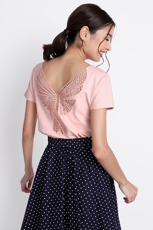 Hummingbird Top In Dusty Pink