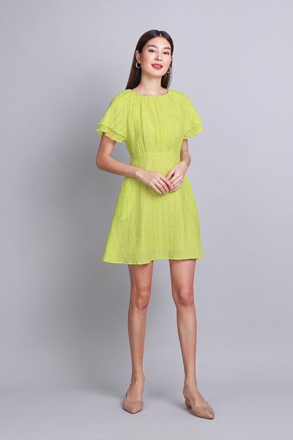Valeria Dress In Lime