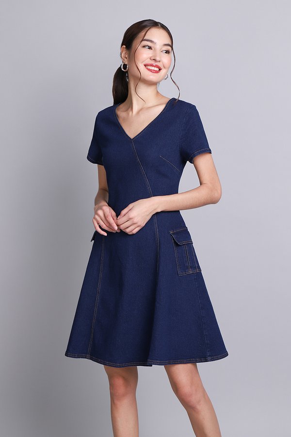 Dean Dress In Dark Wash