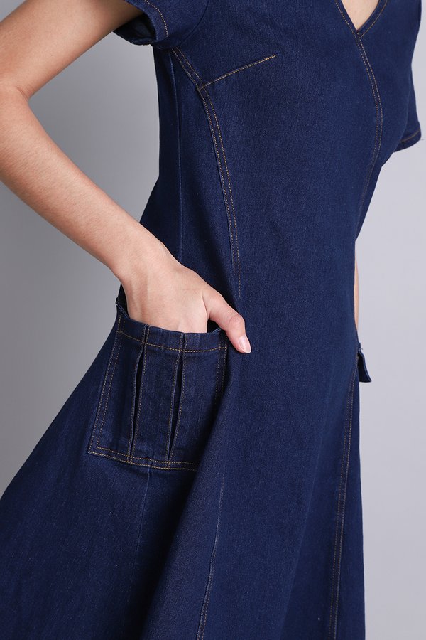 Dean Dress In Dark Wash