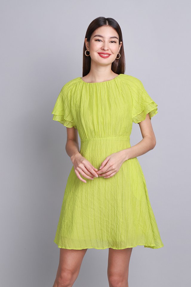 Valeria Dress In Lime