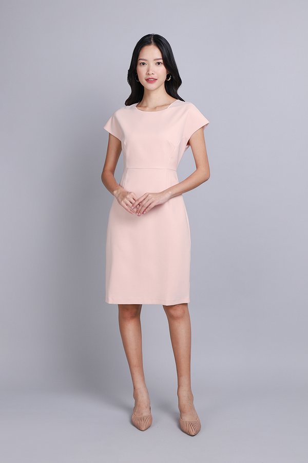Hollie Dress In Blush Pink