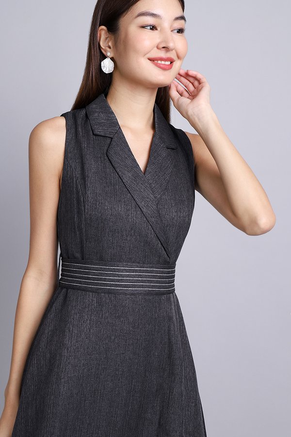 Yuma Dress In Heathered Grey