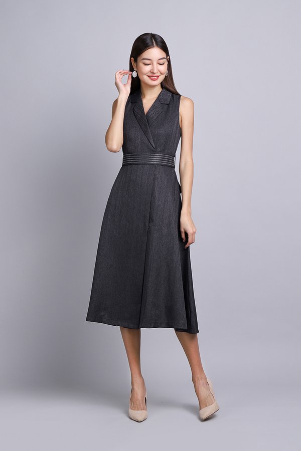 Yuma Dress In Heathered Grey