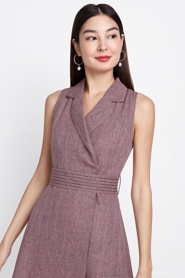 Yuma Dress In Heathered Rust
