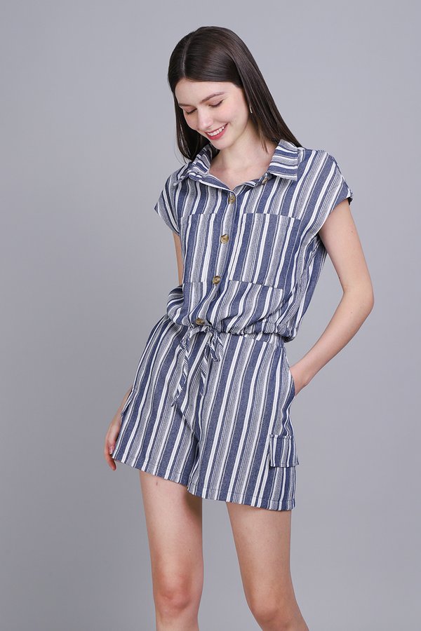 Bourbon Shorts In Blue Stripes