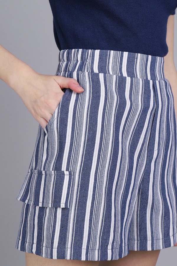Bourbon Shorts In Blue Stripes