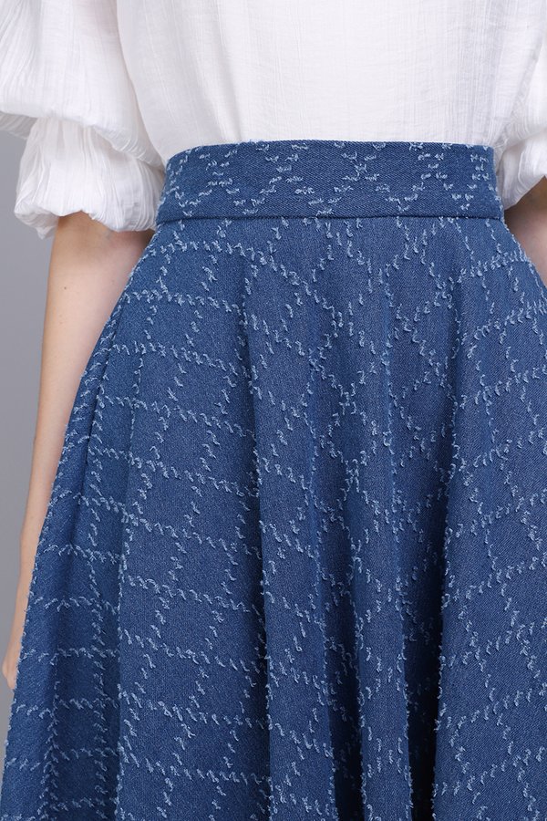 Poppy Skirt In Mid Wash