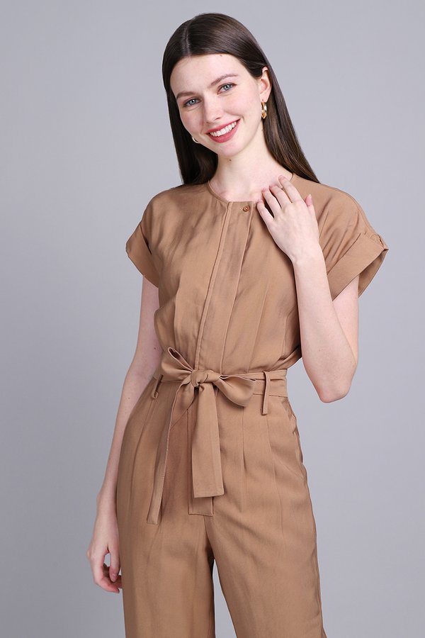 James Romper In Mocha