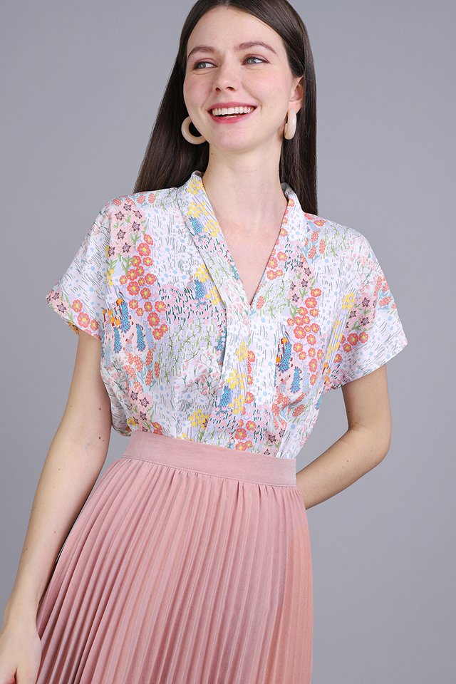 Best Things In Life Top In Pastel Florals