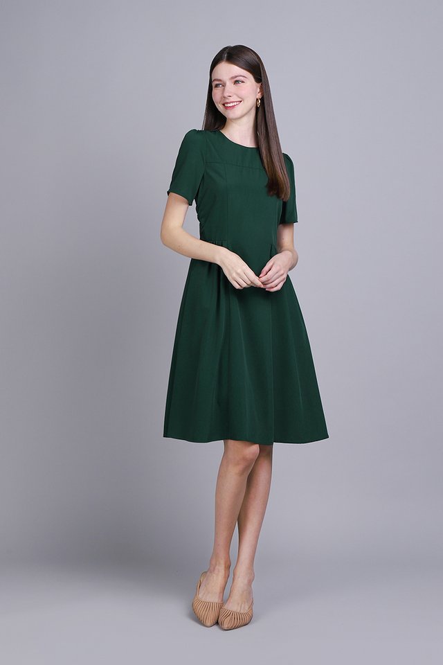 Dorothea Dress In Forest Green