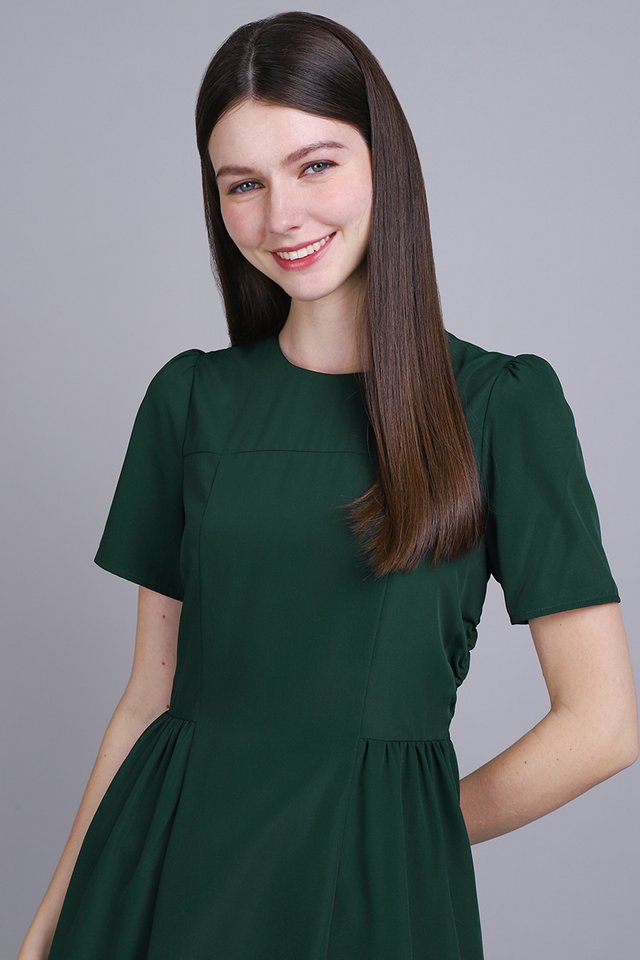 Dorothea Dress In Forest Green