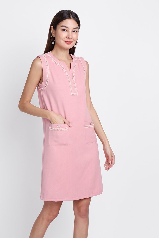 Veronique Dress In Soft Pink