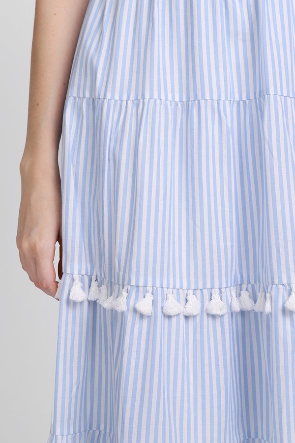 Bebe Dress In Sky Stripes
