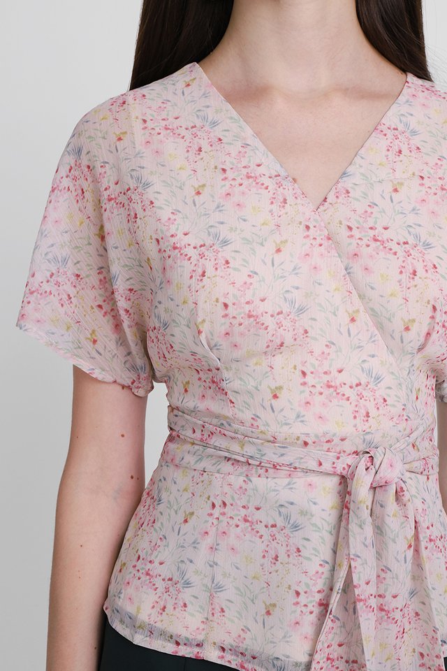 Ashby Top In Pink Florals