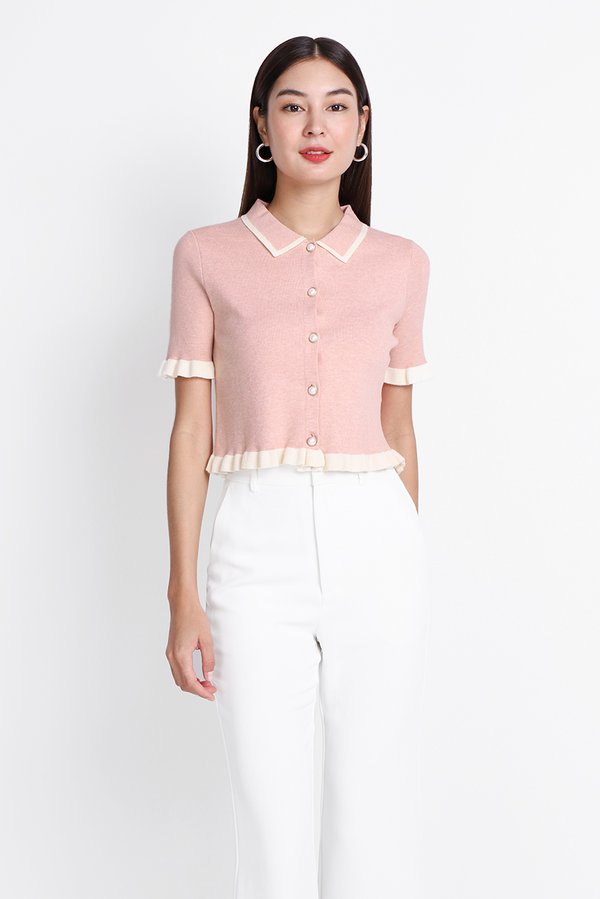 Lula Top In Heathered Pink