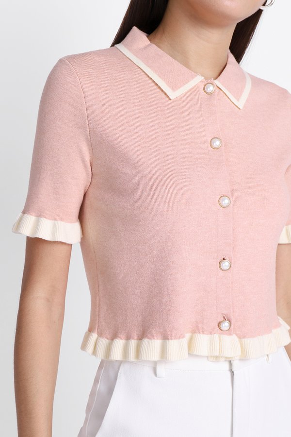Lula Top In Heathered Pink