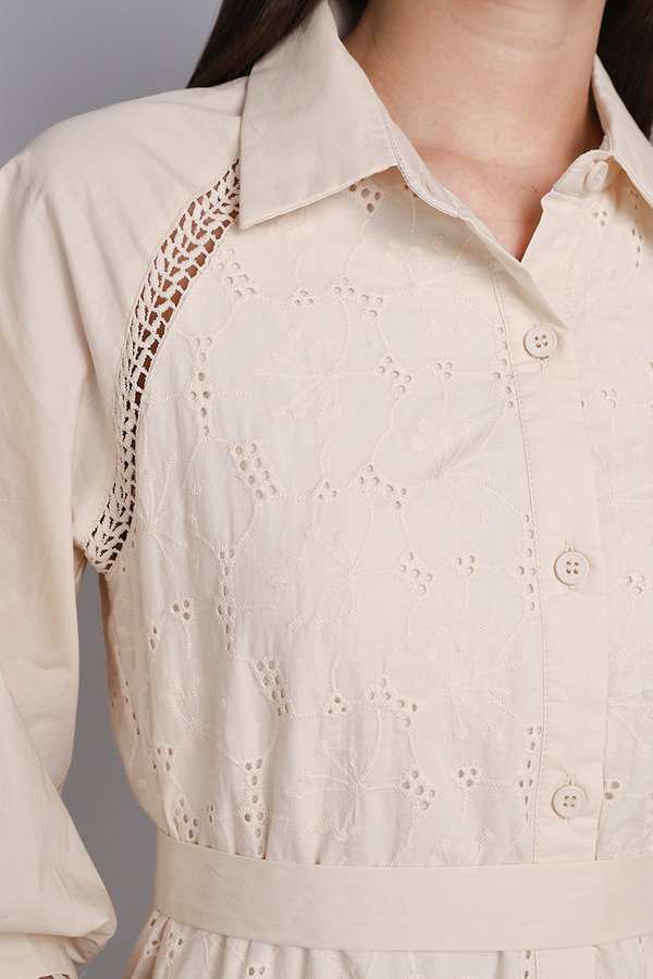 Jocelyn Dress In Blush Cream