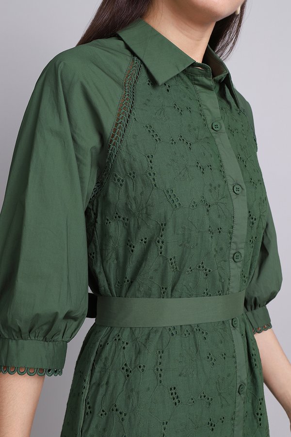 Jocelyn Dress In Olive Green