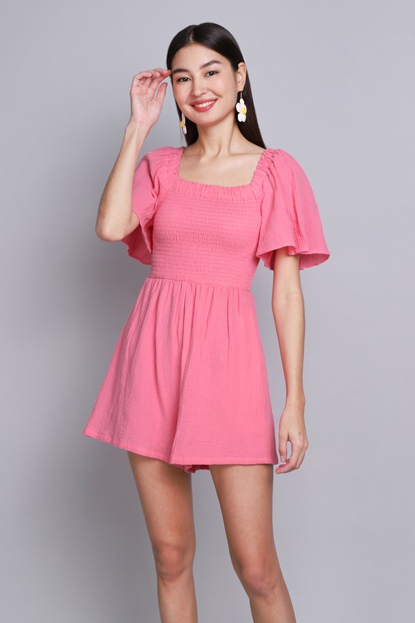 Agatha Romper In Summer Pink
