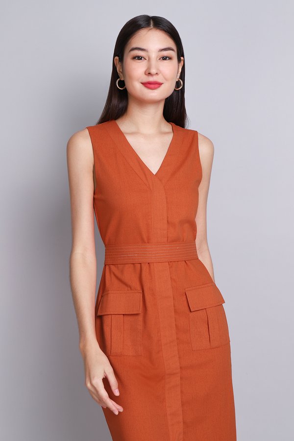 Edwina Dress In Tomato
