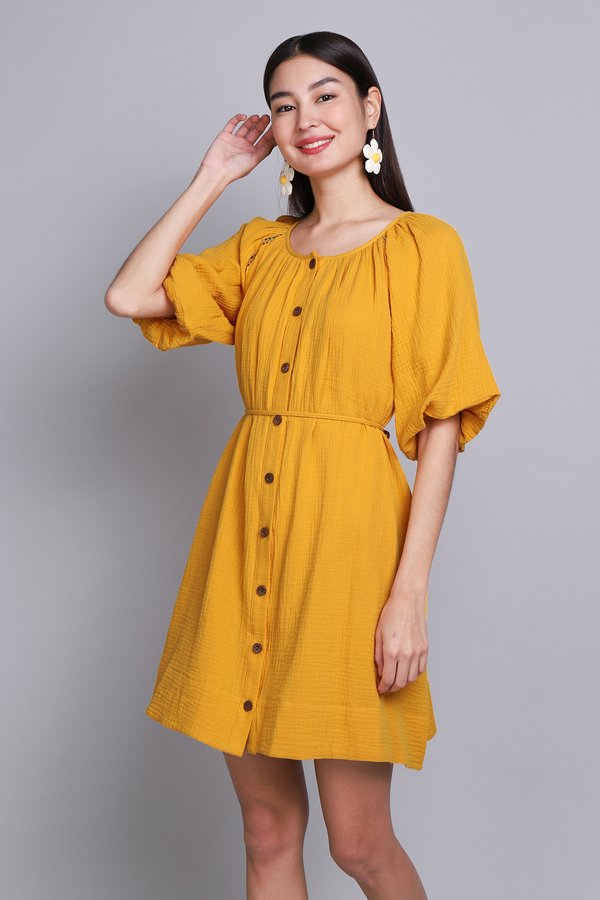 Gladys Dress In Honey