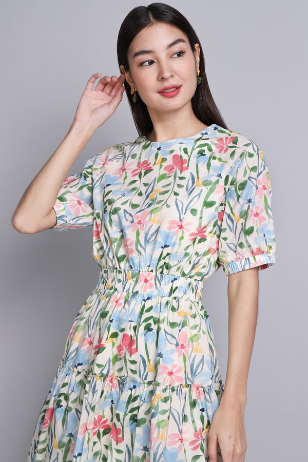 Wynona Dress In Garden Florals
