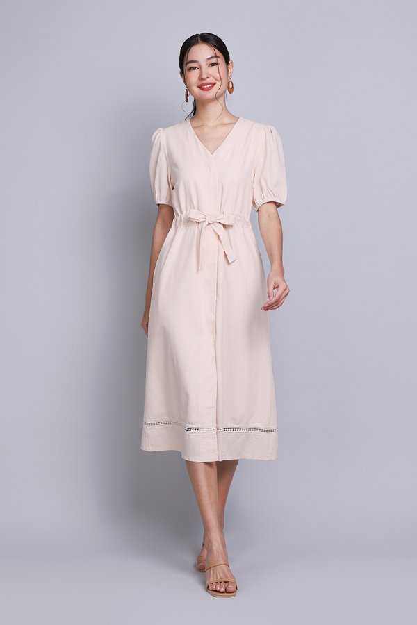 Coraline Dress In Blush Cream