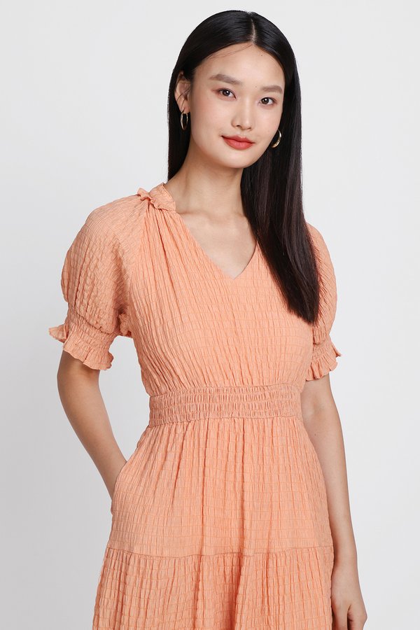 Gracelyn Dress In Apricot