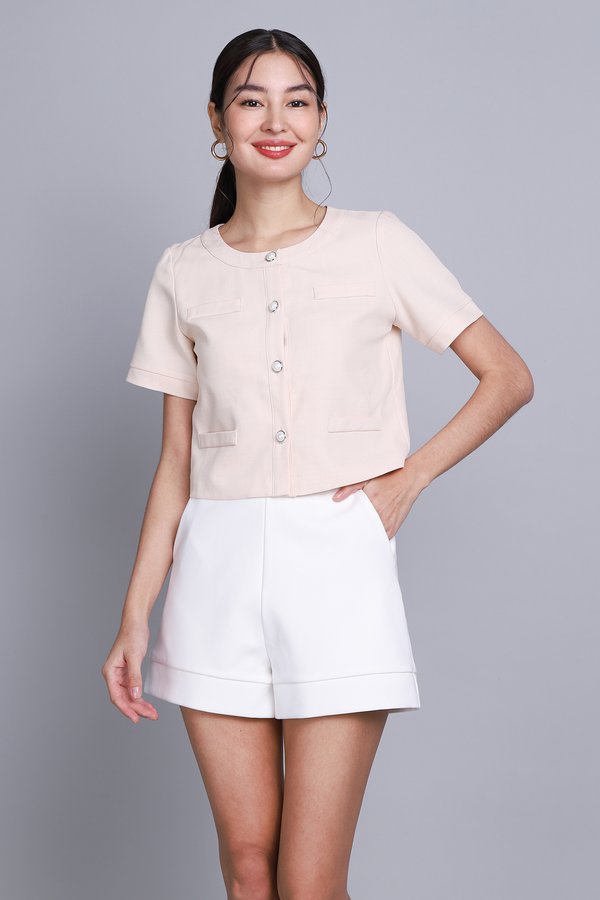 Mayer Top In Cream Blush