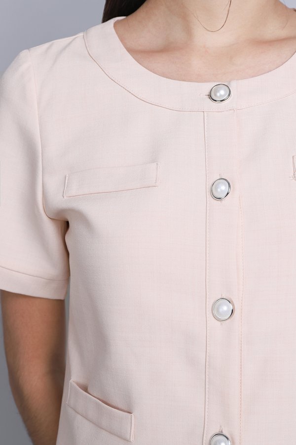 Mayer Top In Cream Blush