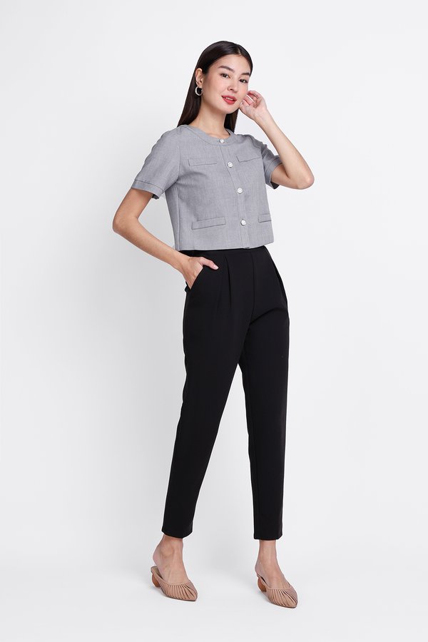 Mayer Top In Silver Grey