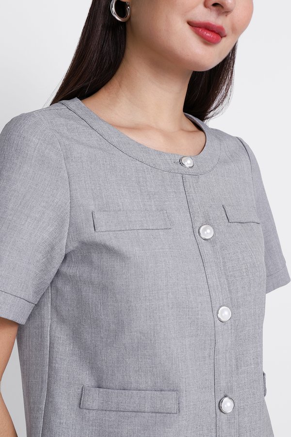 Mayer Top In Silver Grey