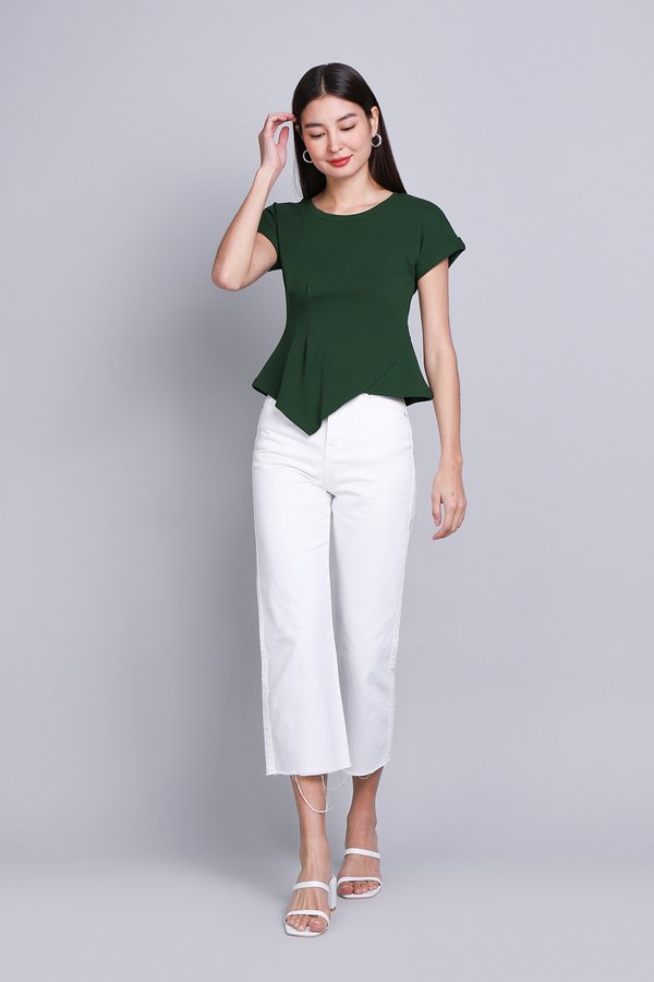 Gaby Top In Forest Green