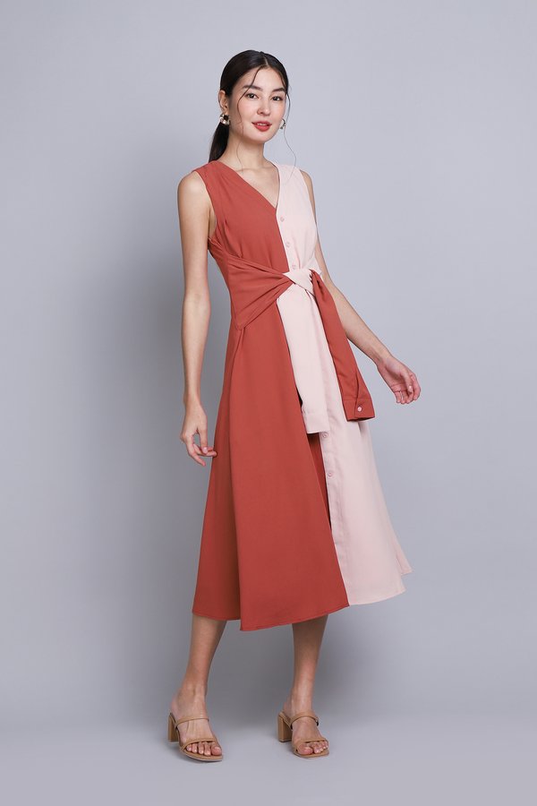 Brooks Dress In Pink Rose