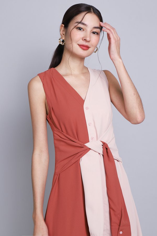 Brooks Dress In Pink Rose