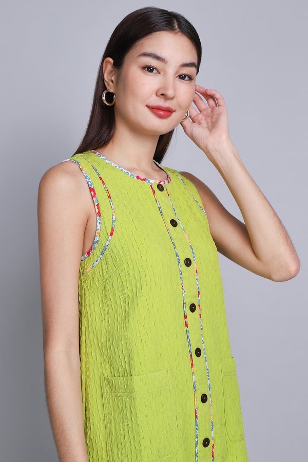 Harmony Dress In Lime