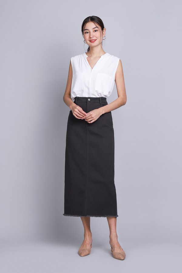 Risa Skirt In Charcoal