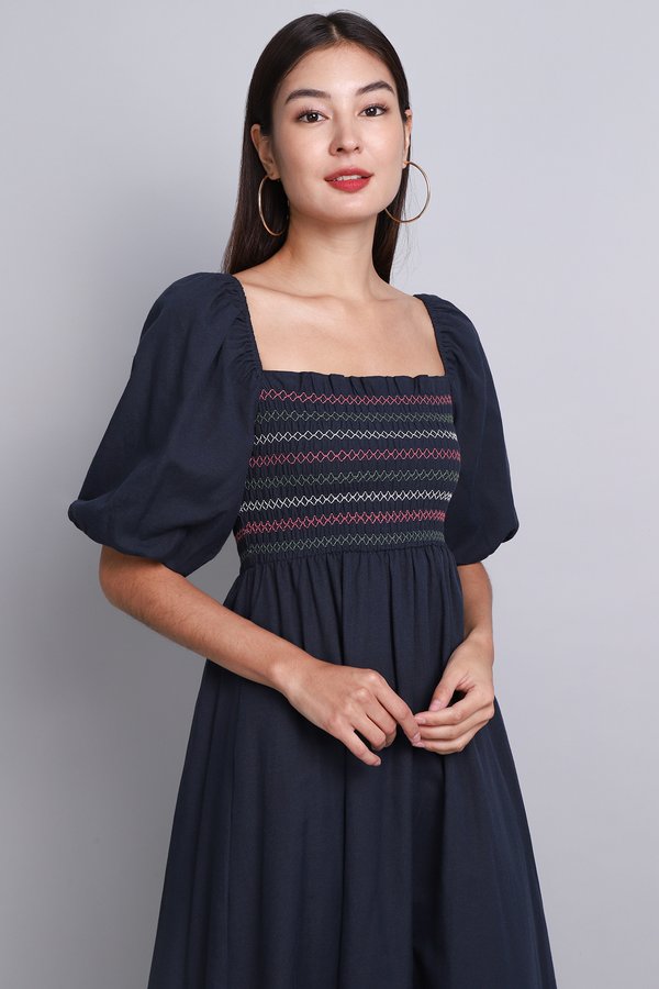 Dreamer Dress In Navy Blue