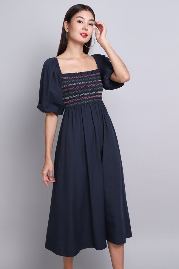 Dreamer Dress In Navy Blue